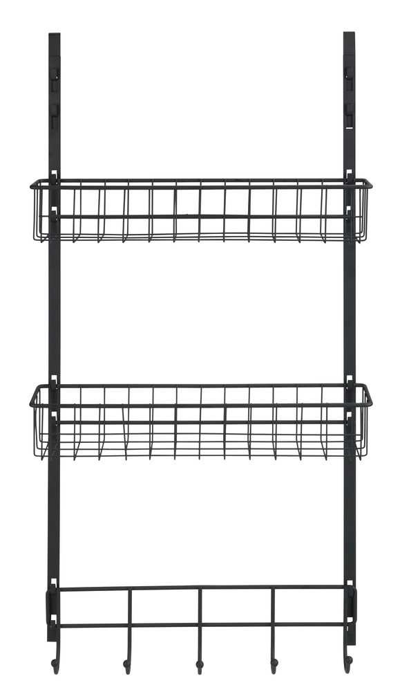 Förvaring på dörren, över dörr, OVER-DOOR ORGANIZER, 39 x 10 x H 75 cm, Svart