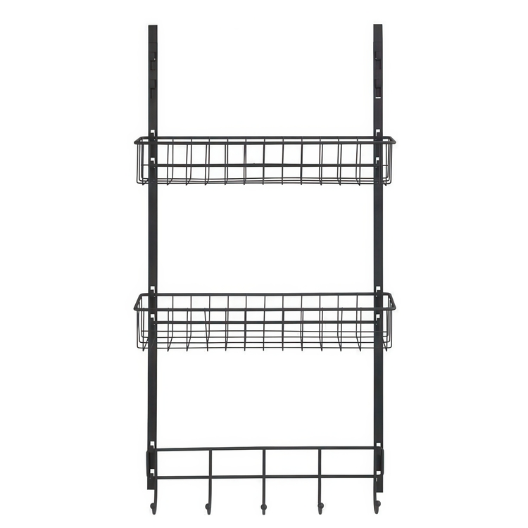 Förvaring på dörren, över dörr, OVER-DOOR ORGANIZER, 39 x 10 x H 75 cm, Svart