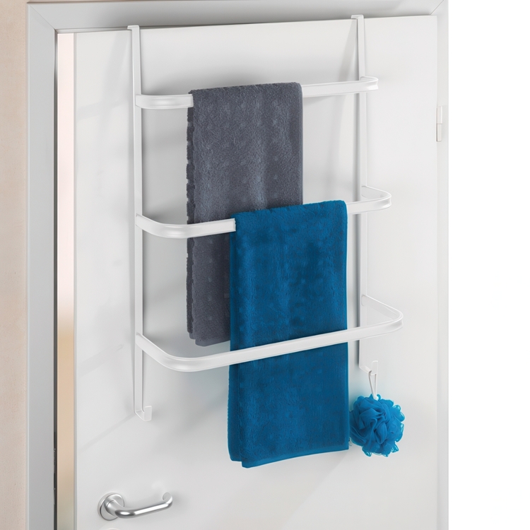 Förvaring på dörren, över dörr, OVER-DOOR TOWEL RAIL, 54,5 x 21,5 x H 77,5 cm, Vit