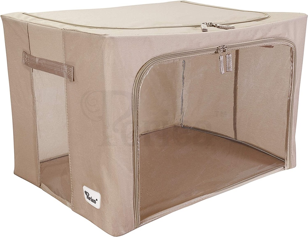 Förvaringsbox med titthål, BEAU LARGE, 53 x 41 x H 35,5cm, Camel Beige