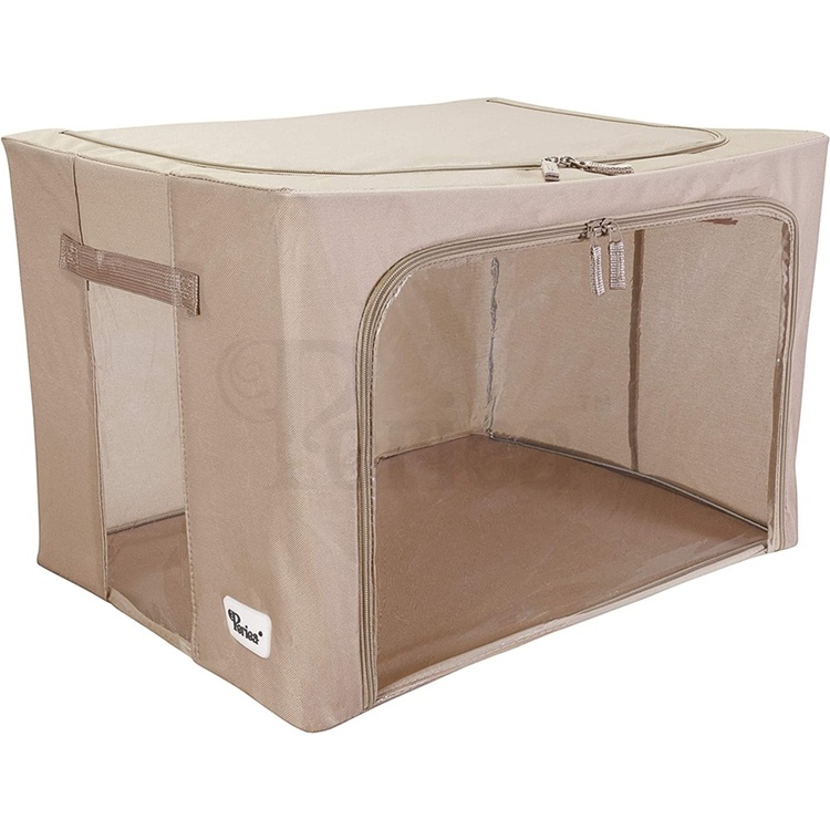 Förvaringsbox med titthål, BEAU LARGE, 53 x 41 x H 35,5cm, Camel Beige