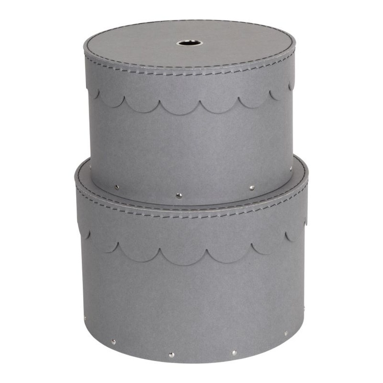Förvaringsboxar, Runda, 2 st, BIGSO WILMA, Ø26 x H Ø23 cm