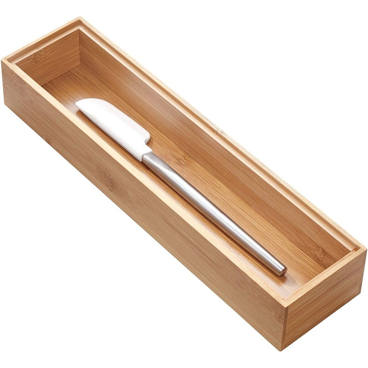Förvaringsbricka i Bambu, Stapelbar, FORMBU DRAWER ORGANIZER , 30,5 x 7,6 x H 5,1 cm, Natur
