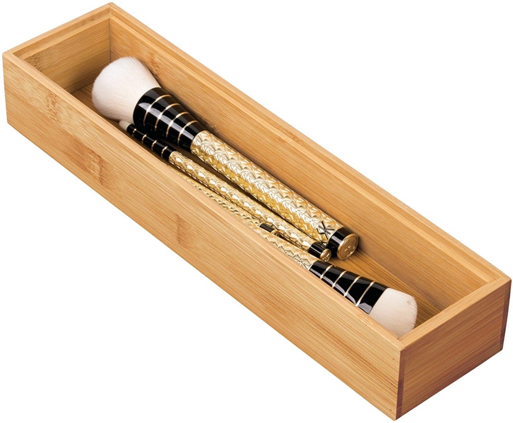 Förvaringsbricka i Bambu, Stapelbar, FORMBU DRAWER ORGANIZER , 30,5 x 7,6 x H 5,1 cm, Natur