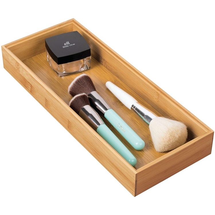 Förvaringsbricka i Bambu, Stapelbar, FORMBU DRAWER ORGANIZER, 38 x 15,3 x H 5,1 cm, Natur