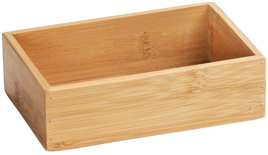 Förvaringsbricka i Bambu, Stapelbar, Stor, TERRA, 22 x 15 x H 7 cm, Natur
