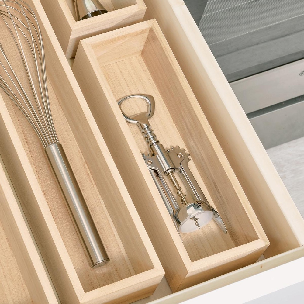 Förvaringsbricka, Avlång, PAULOWNIA DRAWER ORGANISER, 8,6 x 25,4 x H 7 cm, Natur