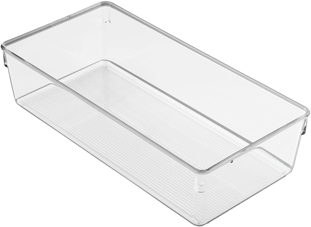 Förvaringsbricka, Kraftig, DRESSER DRAWER ORGANISER MEDIUM , 30,5 cm x 15,2 cm x H 7,6 cm, Transparent