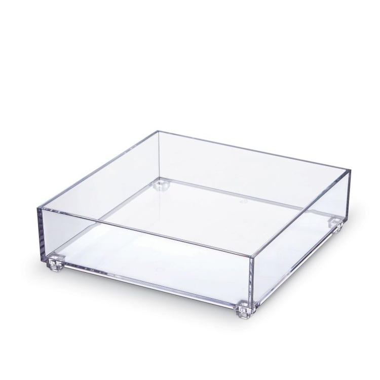 Förvaringsbricka, K-SYSTEM SQUARE K5, 19 x 19 x H 5,3 cm, Klar