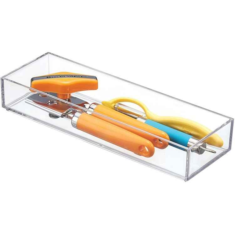 Förvaringsbricka, Stapelbar, Avlång, CLARITY ORGANISER MEDIUM, 10,2 x 30,5 x H 5 cm, Klar