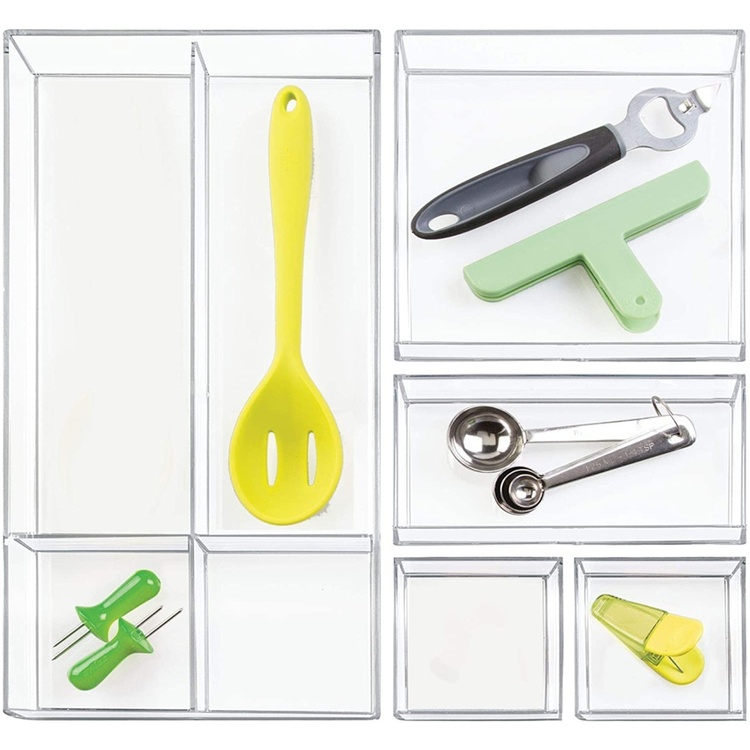 Förvaringsbricka, Stapelbar, Avlång, CLARITY ORGANISER SMALL, 10,2 x 20,3 x H 5 cm, Klar
