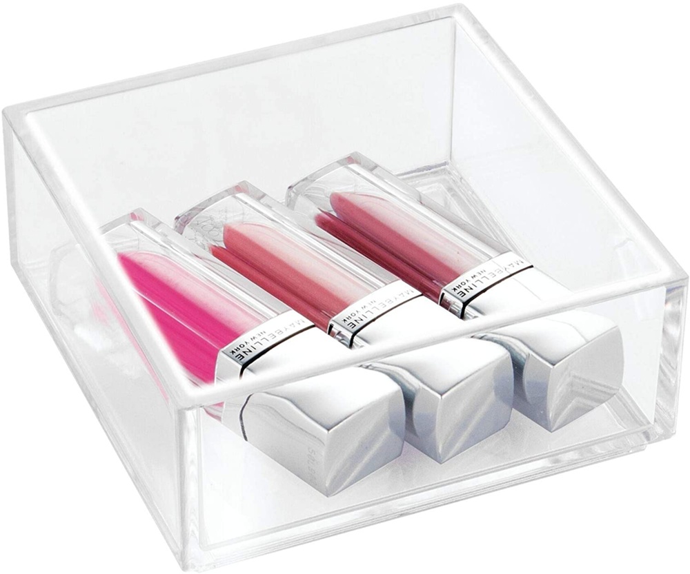 Förvaringsbricka, Stapelbar, CLARITY ORGANISER SQUARE MINI, 10,2 x 10,2 x H 5 cm, Klar