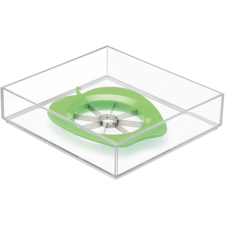 Förvaringsbricka, Stapelbar, Fyrkantig, CLARITY ORGANISER SQUARE, 20,3 x 20,3 x H 5 cm, Klar
