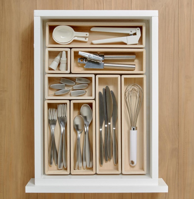 Förvaringsbricka, THE HOME EDIT MINI DRAWER ORGANIZER, 7,6 x 7,6 x H5,1 cm, Natur