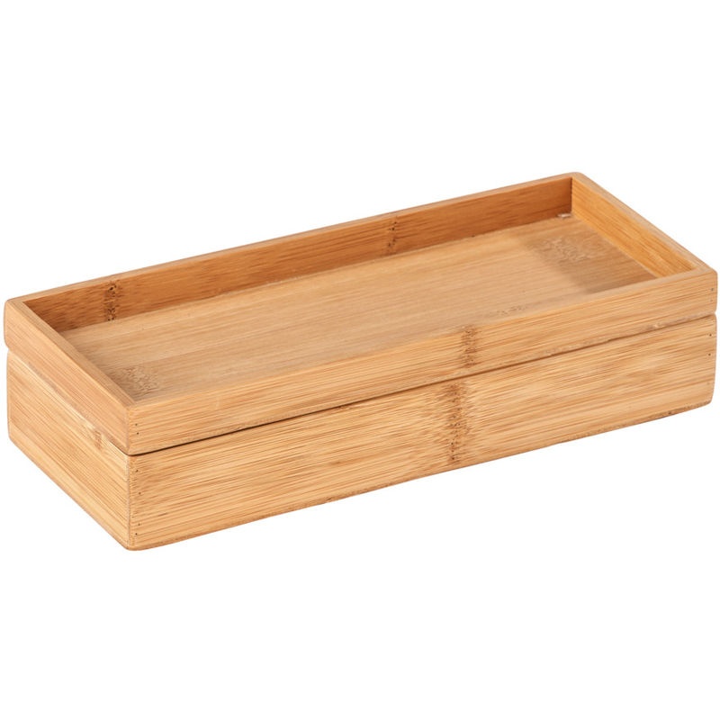 Förvaringsbrickor / Ask i Bambu, Stapelbara, 2 st, Medium, TERRA, 24 x 10 cm, Natur