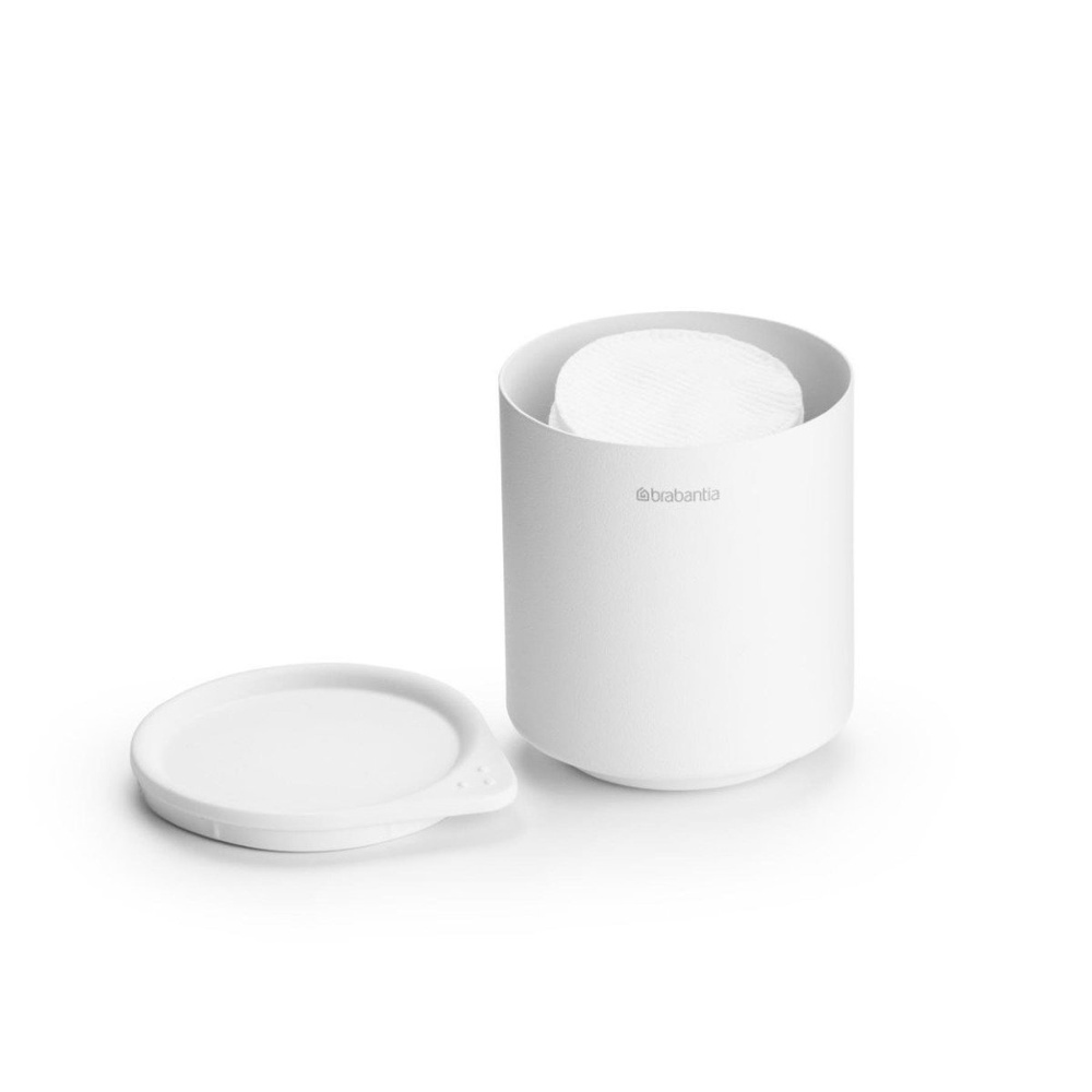 Förvaringsburk i metall, BRABANTIA MINDSET, Ø 8 x H 9,5 cm, Vit