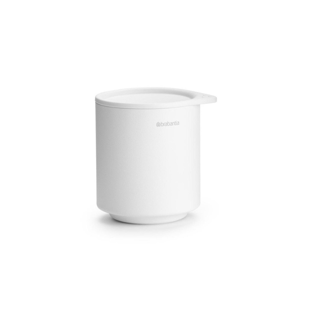 Förvaringsburk i metall, BRABANTIA MINDSET, Ø 8 x H 9,5 cm, Vit