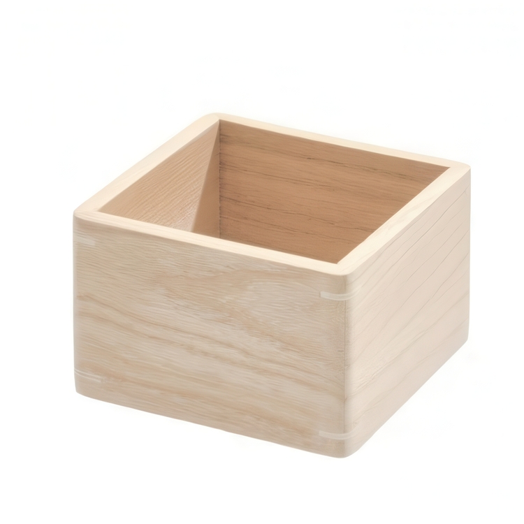 Förvaringsburk, fyrkantig, THE HOME EDIT COLLECTION ECO WOOD SMALL BIN, 11,4 x 11,4 x H 7,6 cm, Natur