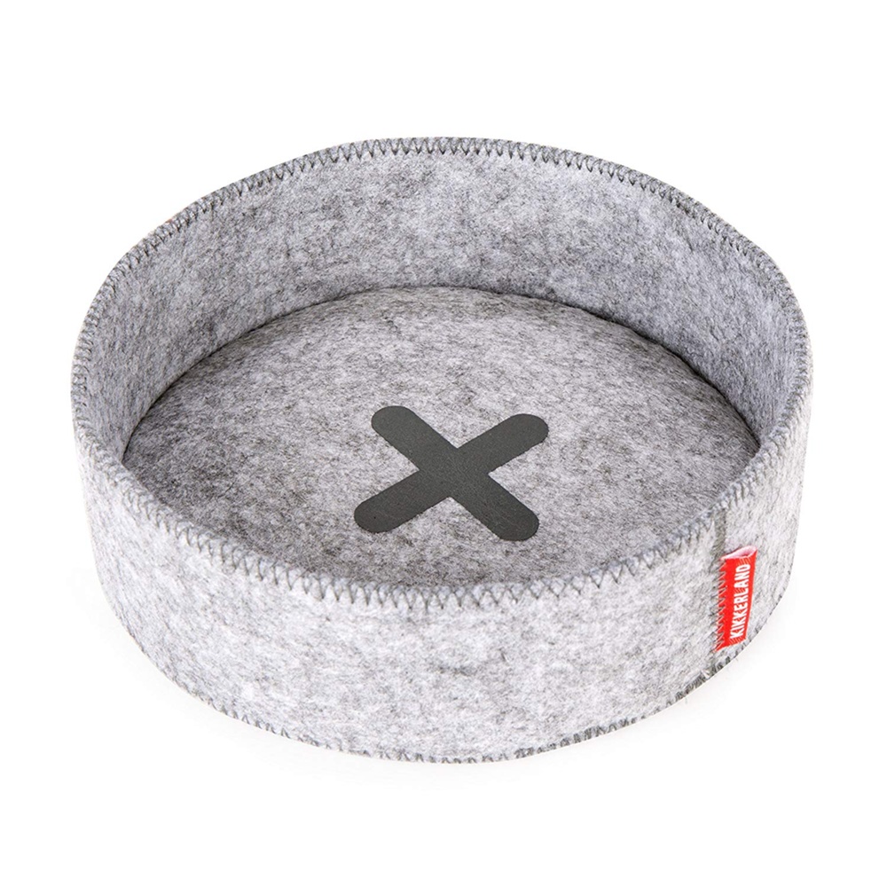 Förvaringsfat i filt, 2 st, ROUND CATCH-ALL TRAYS, Grå