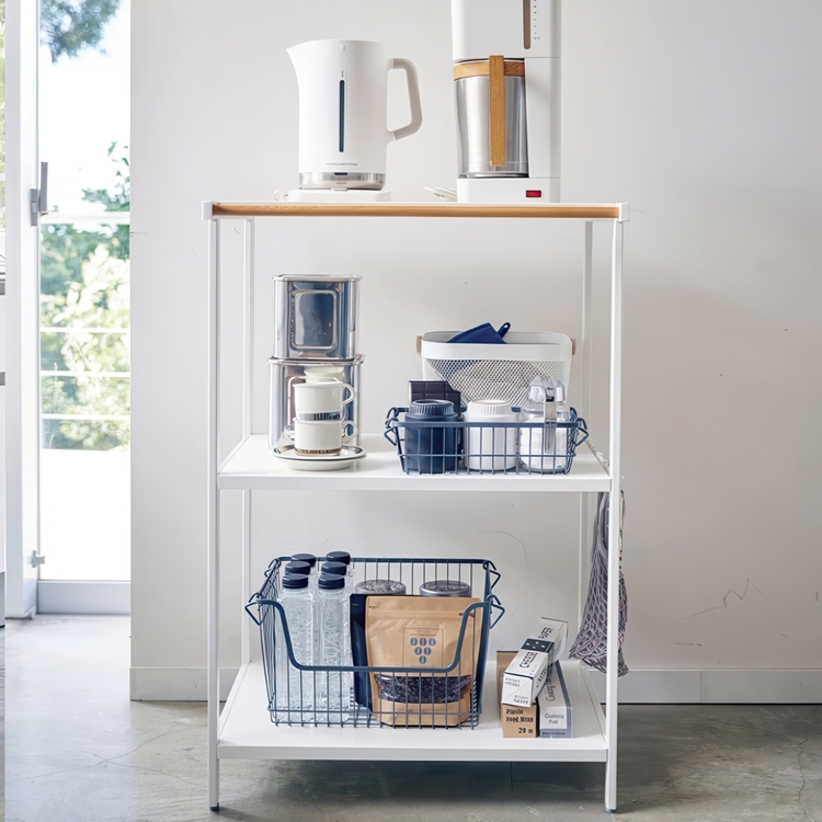 Förvaringshylla i metall, TOWER 3-TIERED RACK, 60 x 46,5 x H 90 cm, Yamazaki