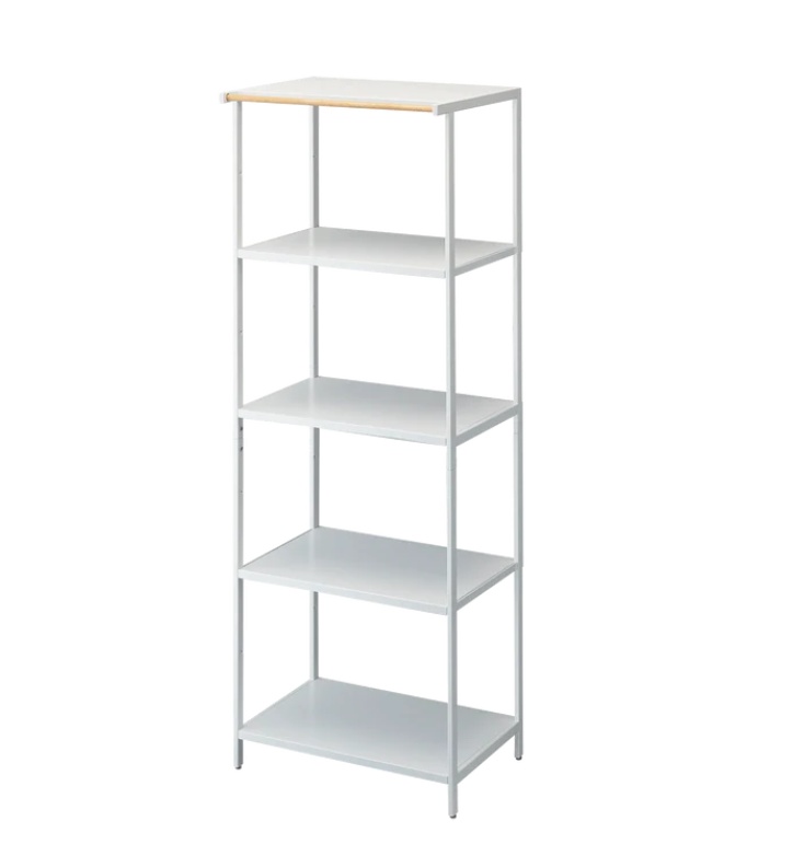 Förvaringshylla i metall, TOWER 5-TIERED RACK, 60 x 46,5 x H 170 cm, Yamazaki, Vit