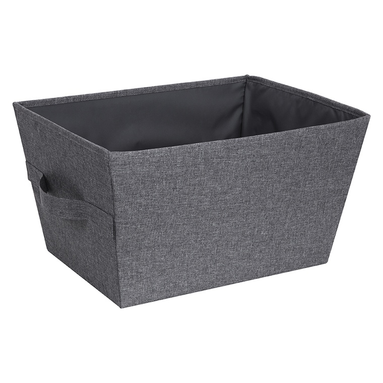 Förvaringskorg i tyg, BIGSO TAPERED BIN LARGE, 45 x 34 x H 25 cm, Grå