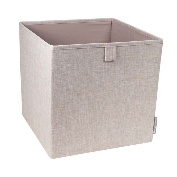 Förvaringskorg i tyg, BIGSO CUBE, 31,5 x H 31,5 cm, Beige