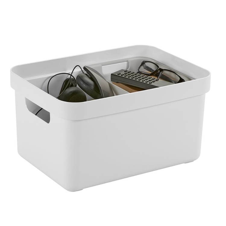 Förvaringskorg, 13 Liter, SIGMA BASKET MEDIUM, 35 x 24,6 x H18,3 cm, Vit