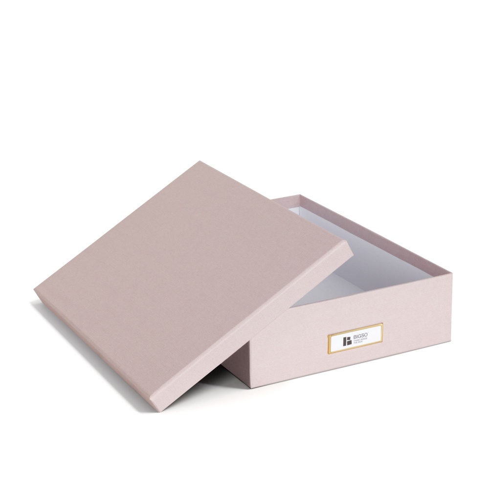 Förvaringslåda A4+, BIGSO OSKAR RESTORE, 35 x 26 x H 8,5 cm, Rose