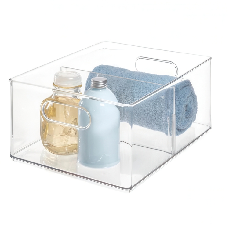 Förvaringslåda med avdelare, THE HOME EDIT ALL PURPOSE BIN, 25x 34 x H15 cm, Transparent