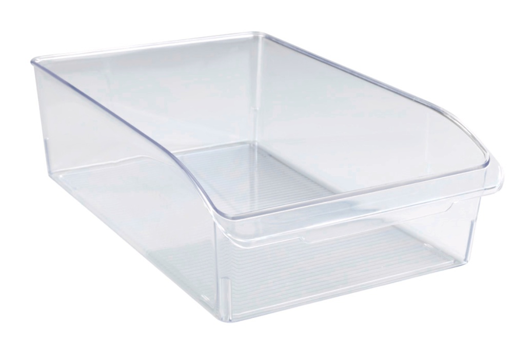 Förvaringslåda med handtag, LARGE CABINET-ORGANIZER, 31 x 20 x H 9,5 cm, Klar
