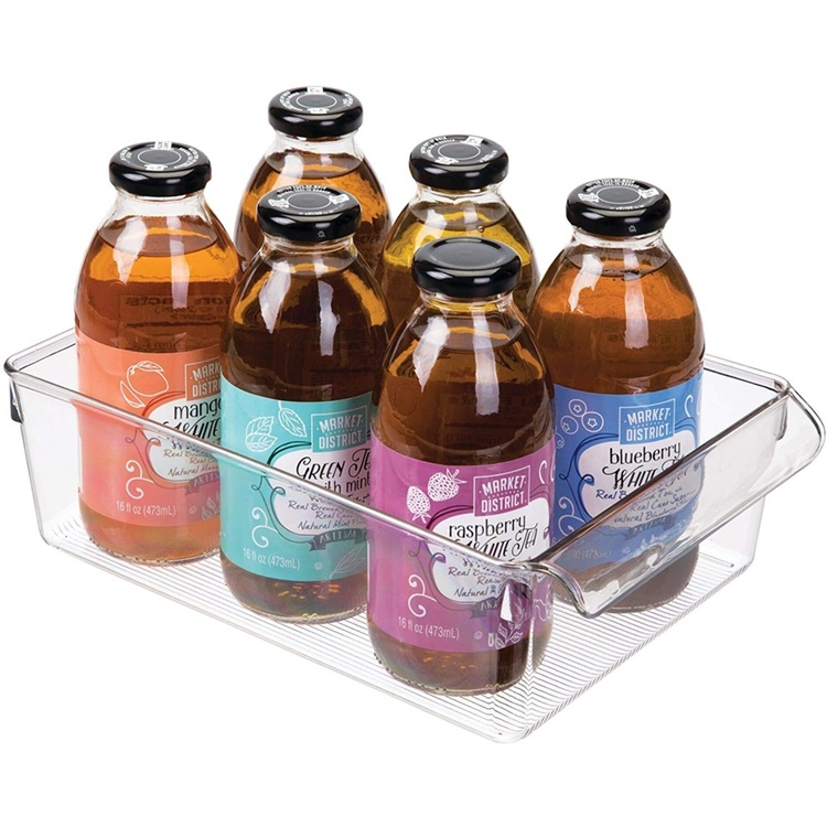 Förvaringslåda med handtag, PULLZ LARGE ORGANISER, 29,2 x 20,3 x H 9 cm, Transparent