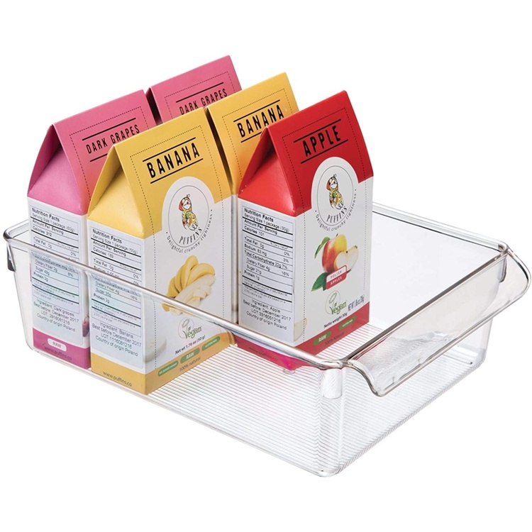 Förvaringslåda med handtag, PULLZ LARGE ORGANISER, 29,2 x 20,3 x H 9 cm, Transparent