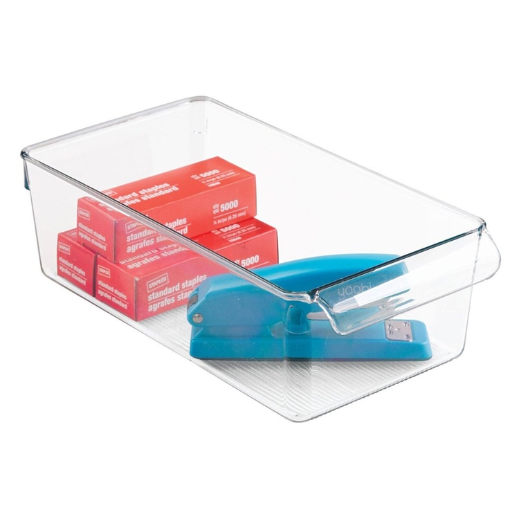 Förvaringslåda med handtag, PULLZ MEDIUM ORGANISER, 29,2 x 15,2 x H 9 cm, Transparent