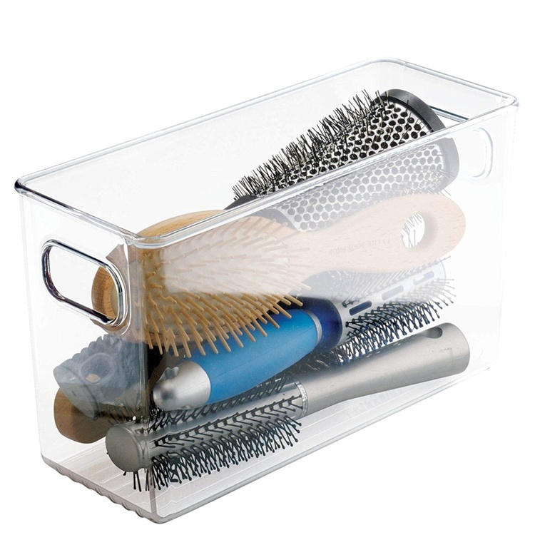 Förvaringslåda utan lock, Smal, ID BATH BINZ, 25,4 x 10,2 x H 15,2 cm, Transparent