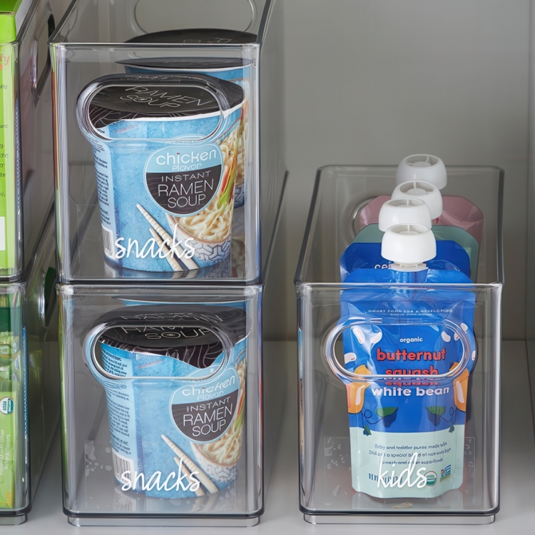 Förvaringslåda, Smal, Stapelbar, THE HOME EDIT NARROW PANTRY BIN, 25,4 x 12,4 x H15,2 cm, Klar