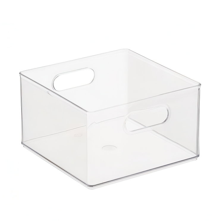 Förvaringslåda, THE HOME EDIT ALL PURPOSE BIN, Djup, 25,4 x 25,4 x H 15,2 cm, Transparent