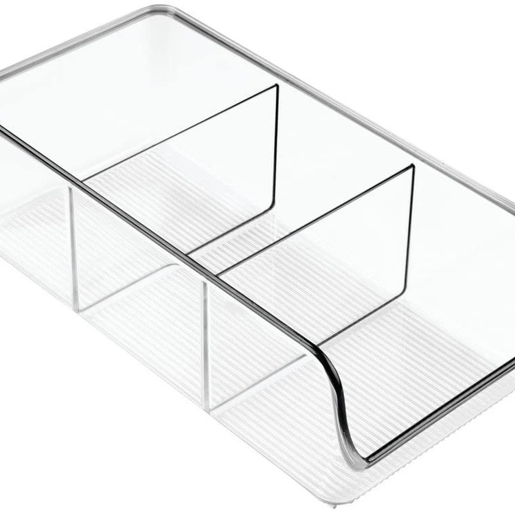Förvaringslådaför kryddpåsar, med fack, CABINET ORGANIZER, 14 x 30 x H 9 cm, Klar