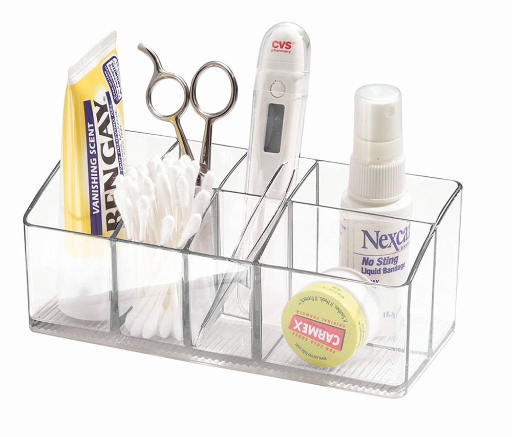 Förvaringsställ, Litet, 7 fack, IN CABINET ORGANIZER, 17,8 x 7,6 x H 7 cm, Transparent