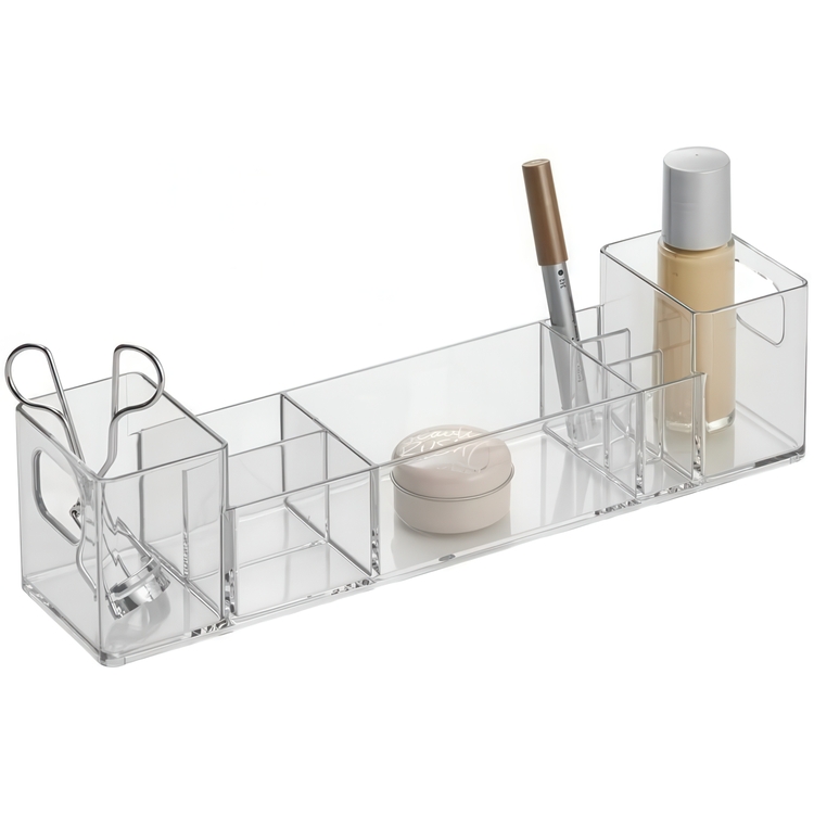 Förvaringsställ, långsmalt, CLARITY ORGANIZER, 30,5 x 7,6 x H 7,6 cm, Klar