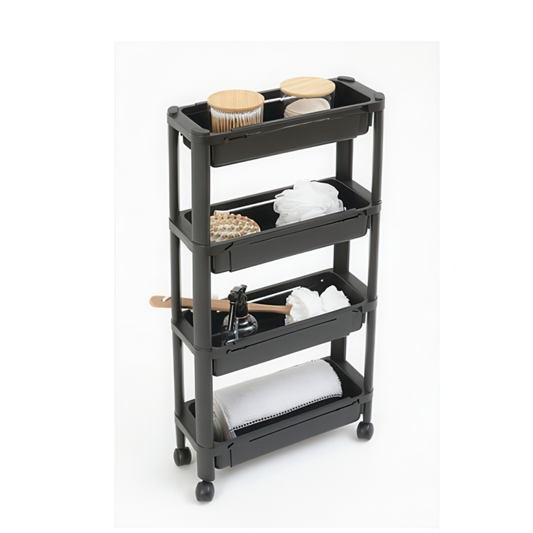 Förvaringsvagn, 4 TIERS EXTEND TROLLEY, 37,5~60 x 15 x H 78,5 cm