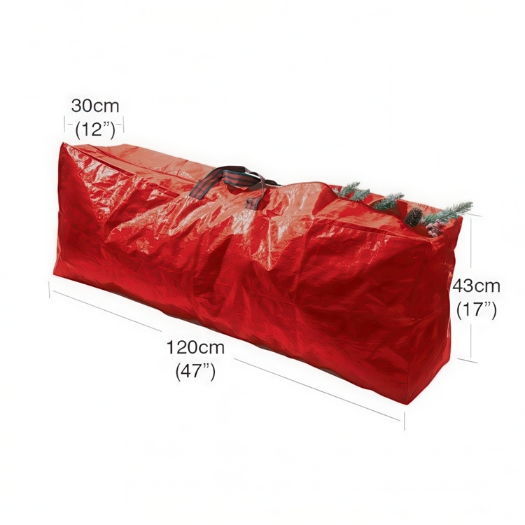 Förvaringsväska för Julgran, CHRISTMAS TREE, 120 x 30 x H 43 cm, Röd