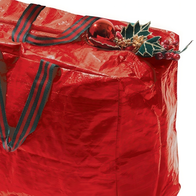 Förvaringsväska för Julsaker, DECORATION STORAGE BAG, 46 x 25 x H 38 cm, Röd