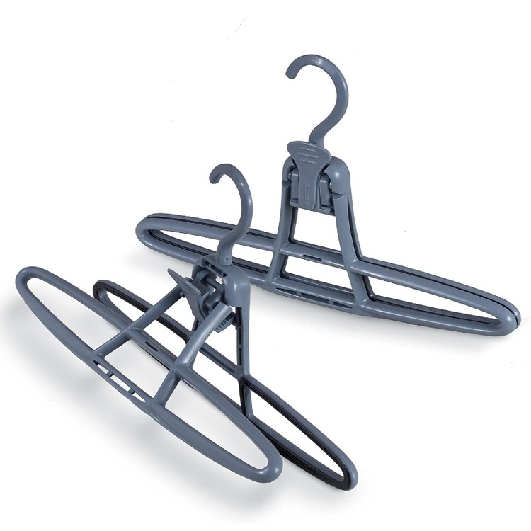 Galgar för byxor, 2 st, ANTI-SLIP & SWIVEL HOOK, Grå