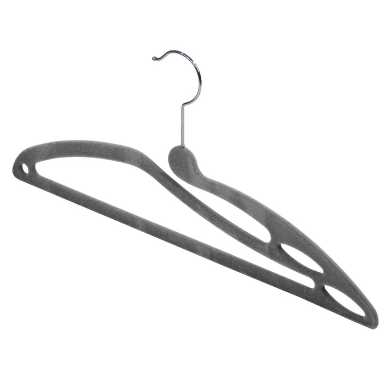 Galgar för T-shirts, 3 st, NO STRETCH HANGER,  41 cm, Grå