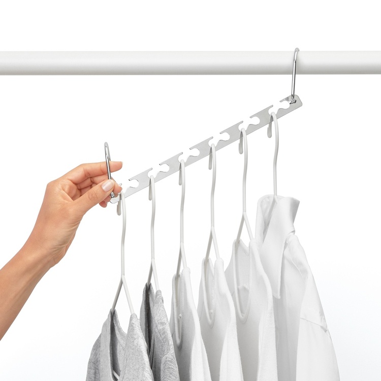 Galgar i metall, Platsbesparande, 4 st, CASCADE MAGIC HANGER, Silver