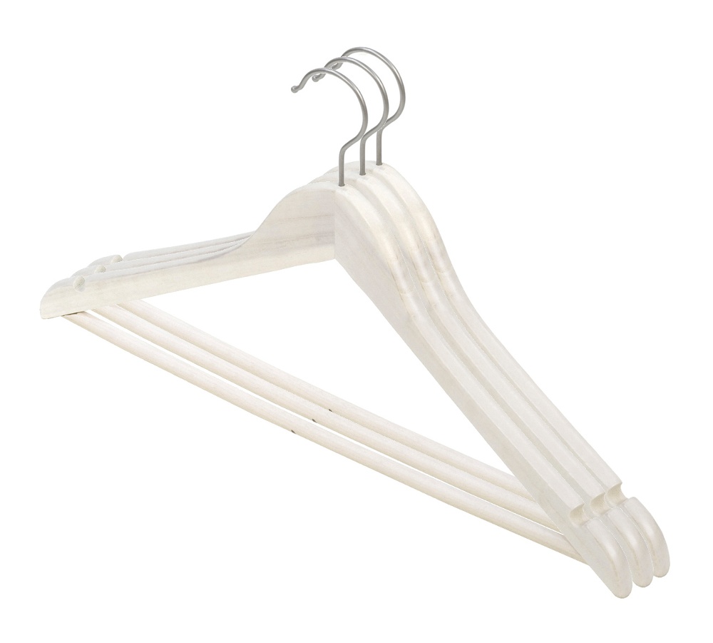 Galgar i trä, 3 st, LIVING, 45 cm, White wash