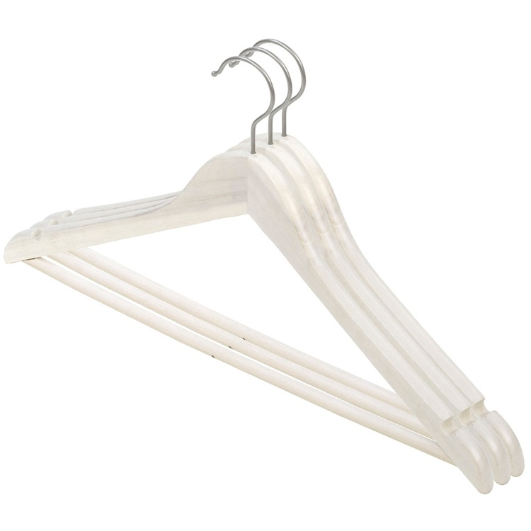 Galgar i trä, 3 st, LIVING, 45 cm, White wash