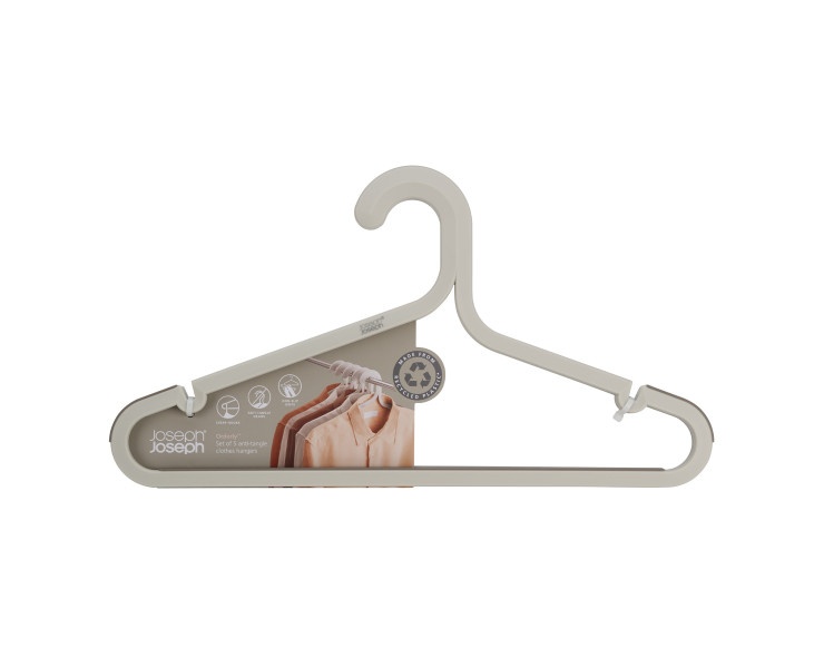Galgar, Anti slip, 5 st, ORDERLY ANTI-TANGLE, Joseph Joseph, 41,5 cm, Grå-Beige