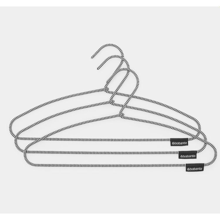 Galgar, Tygklädd metall, 3 st, BRABANTIA SOFT TOUCH, 41,5 cm, Svart / vit